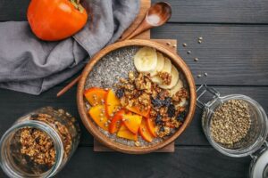piatto di frutta con chia